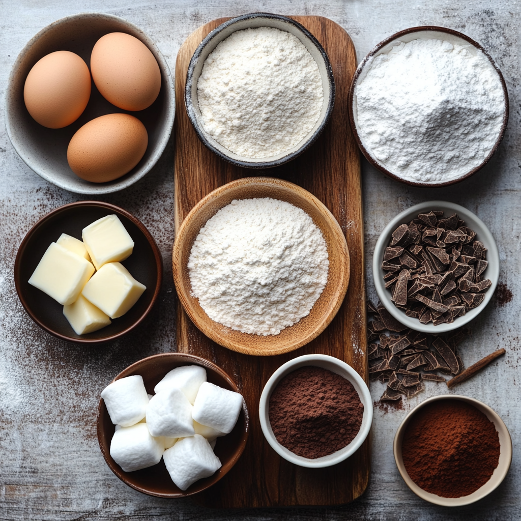 Hot Cocoa Cupcakes ingredients