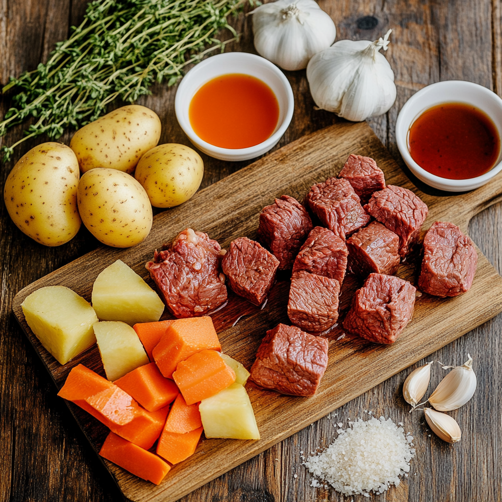 Mom’s Slow Cooker Beef Stew ingredients