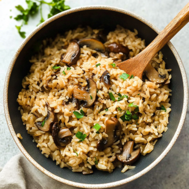 One Pot Mushroom Rice