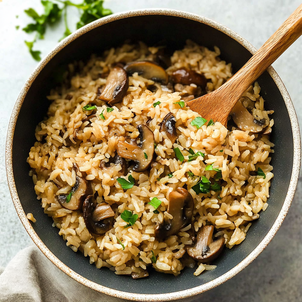 One Pot Mushroom Rice