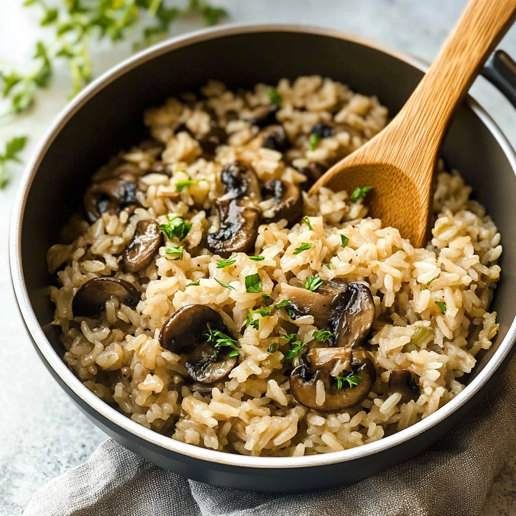 One Pot Mushroom Rice