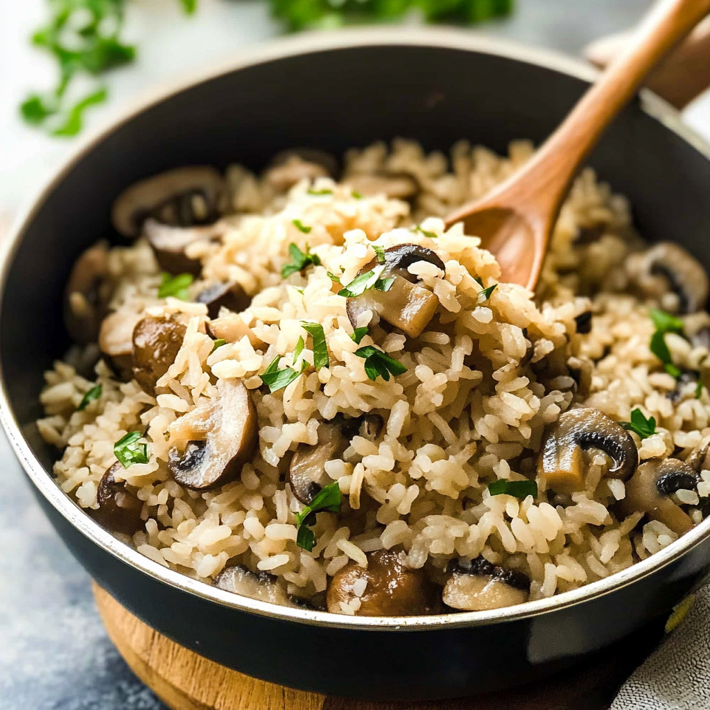 One Pot Mushroom Rice