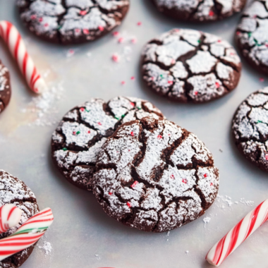 Peppermint Crinkle Cookies