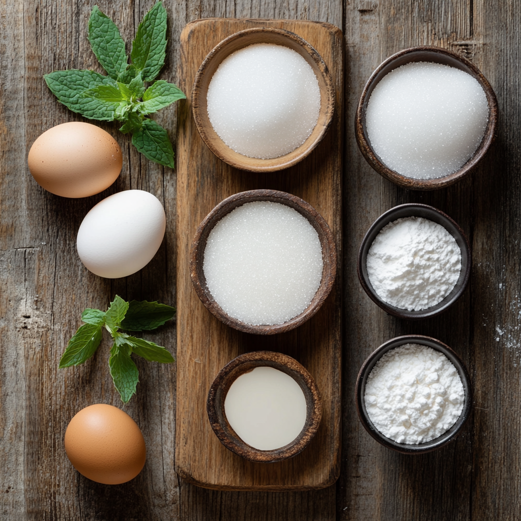 Peppermint Meringue ingredients