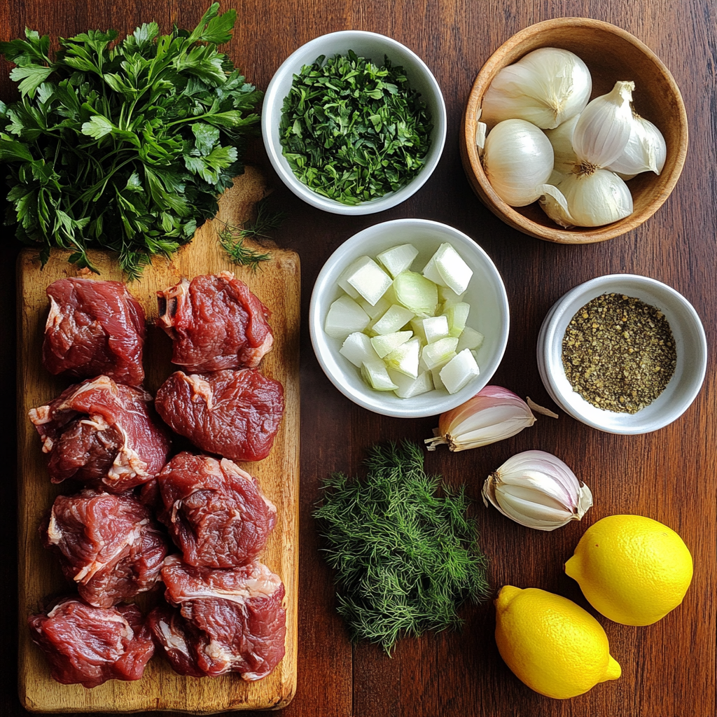 Persian Herb Stew ingredients