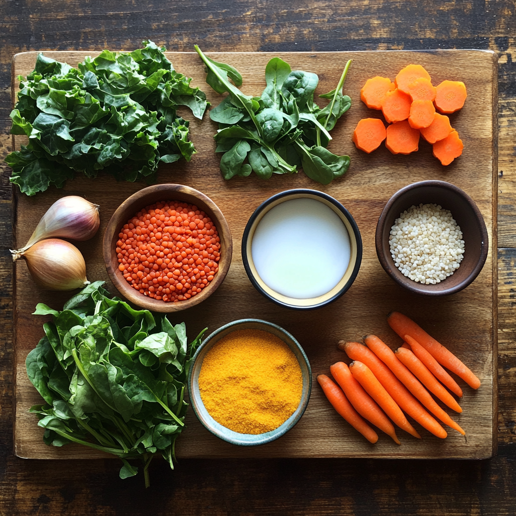 Red Lentil Curried Vegetable Soup ingredients