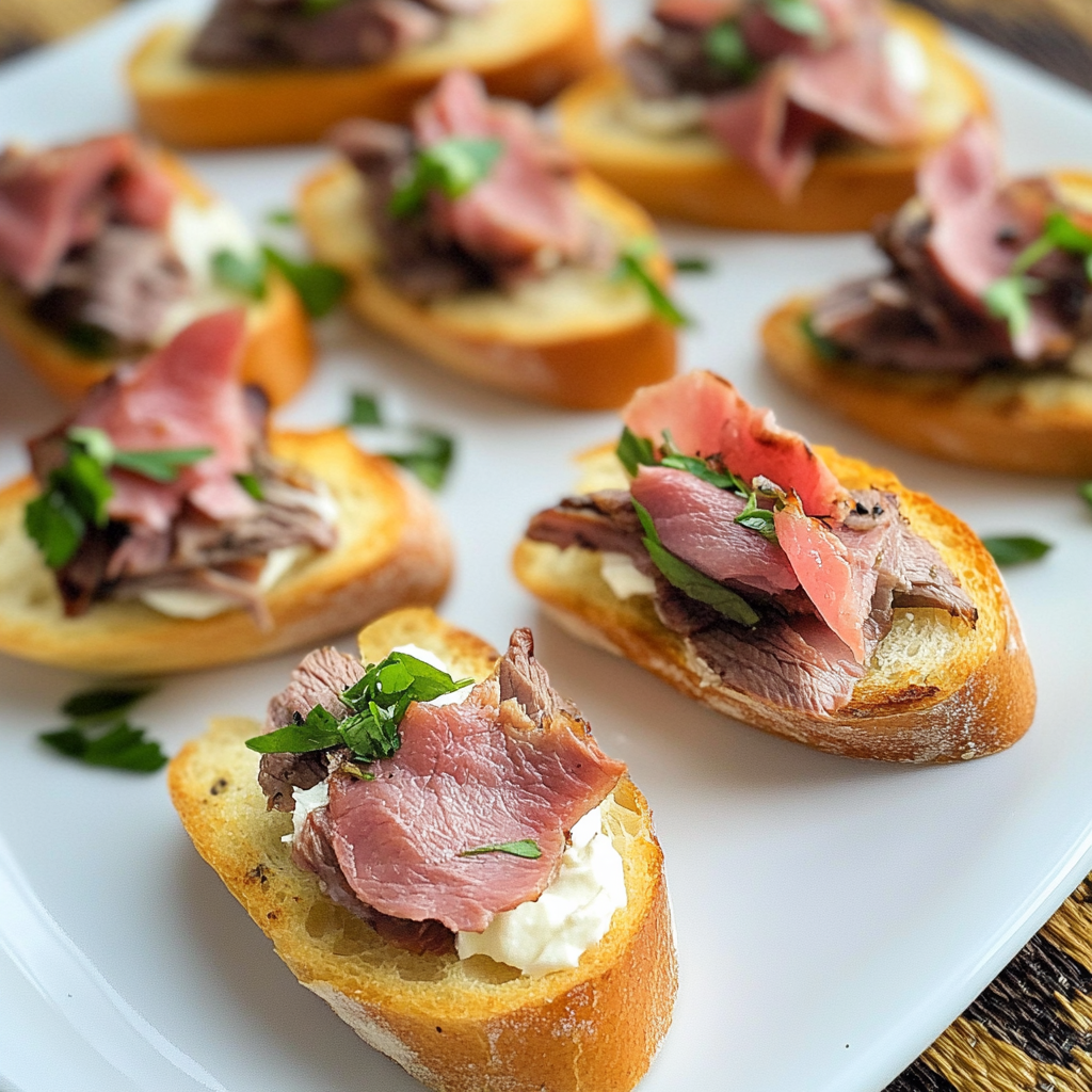 Roast Beef Crostini