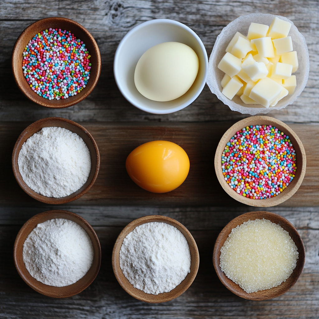 Single Serve Funfetti Cookie ingredients
