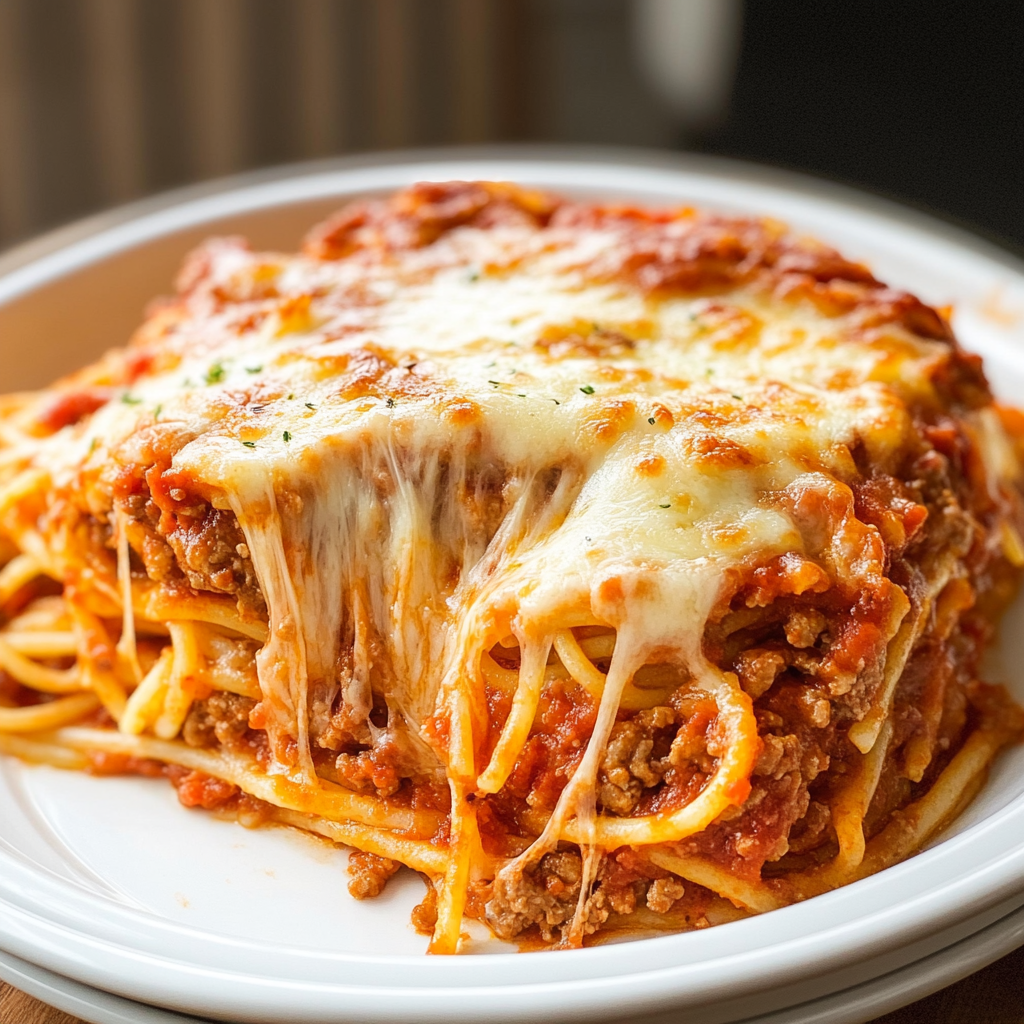 Slow Cooker Baked Spaghetti {Million Dollar Spaghetti}