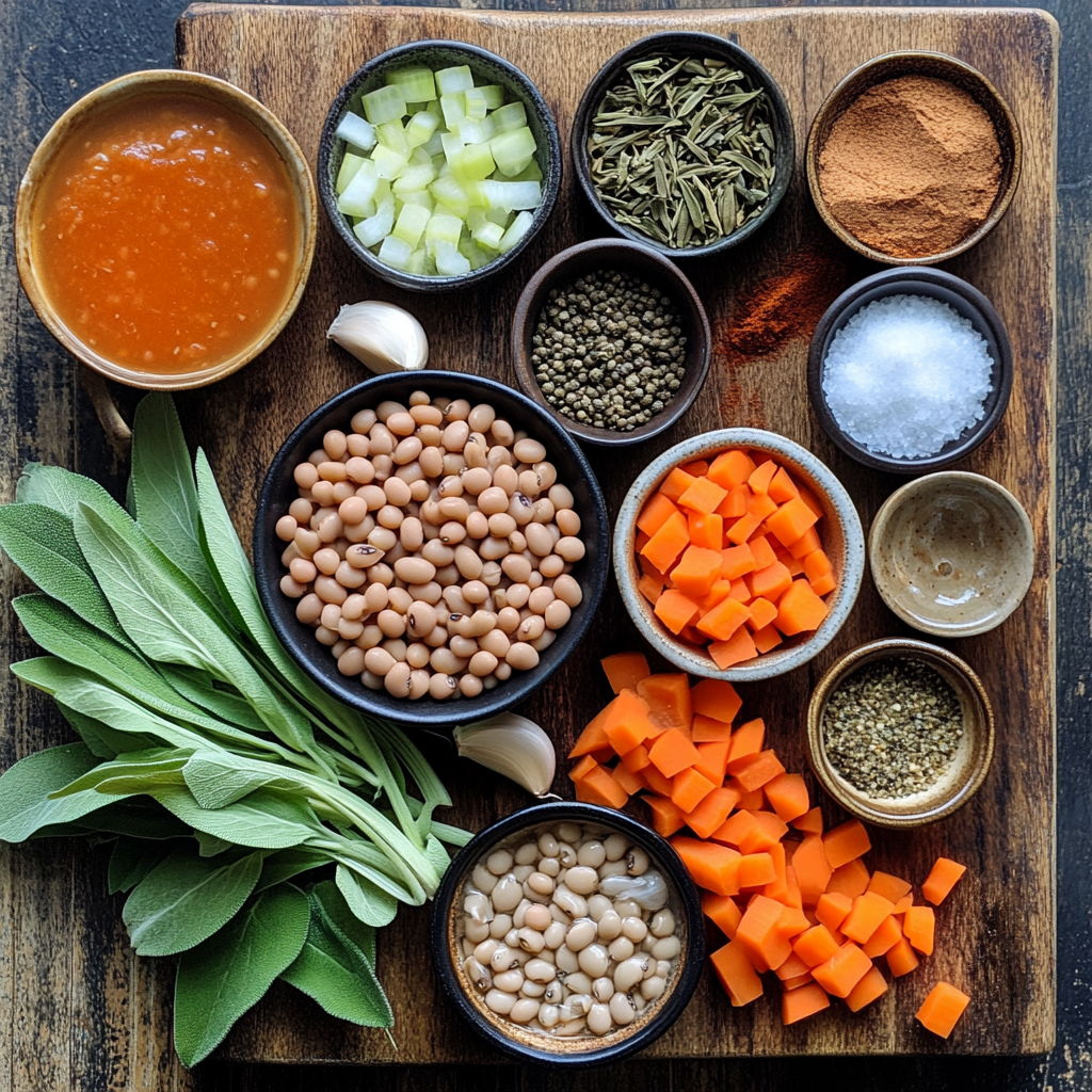 Slow Cooker Black Eyed Peas Recipe ingredients