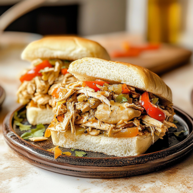Slow Cooker Italian Chicken Sandwiches