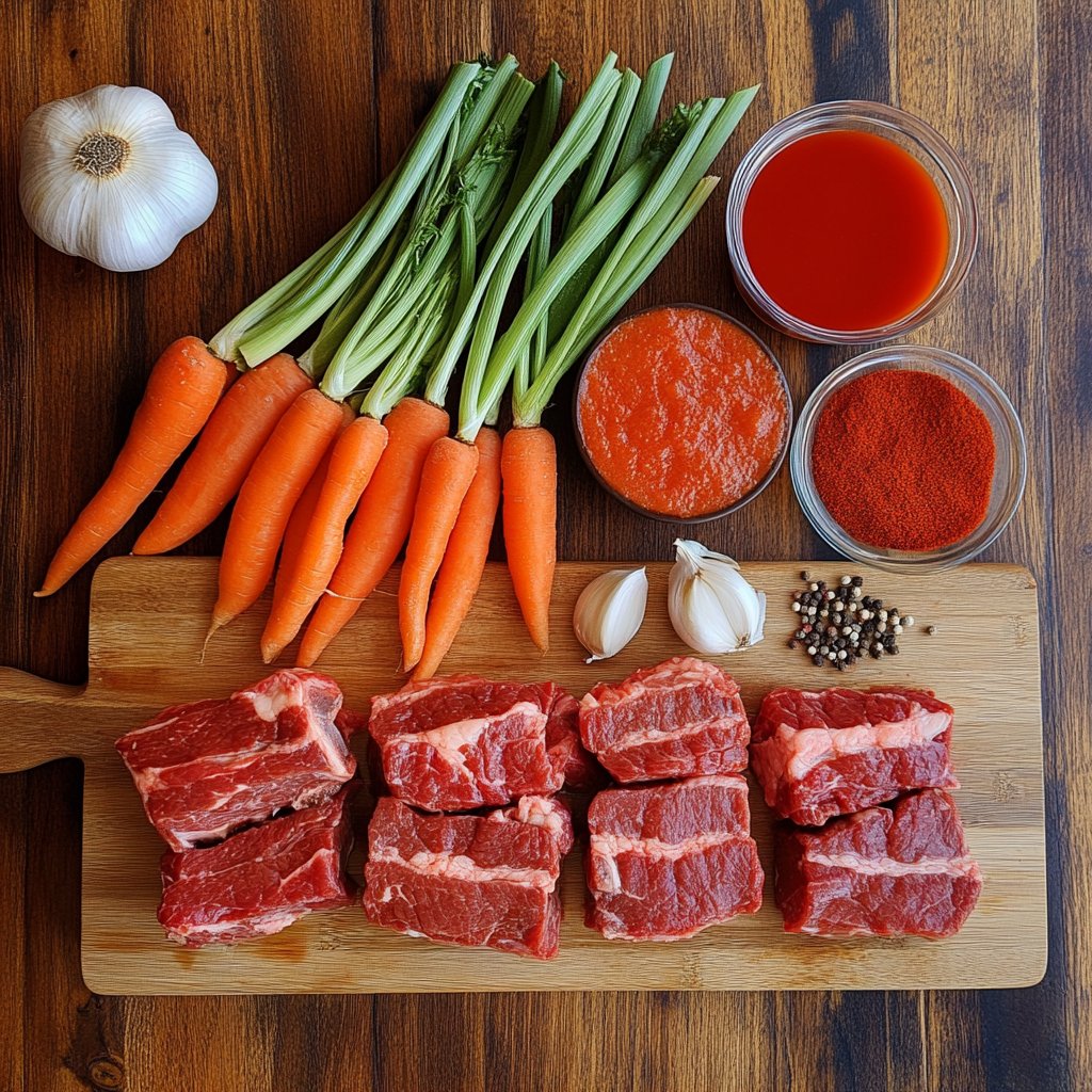 Slow Cooker Short Rib Ragu ingredients