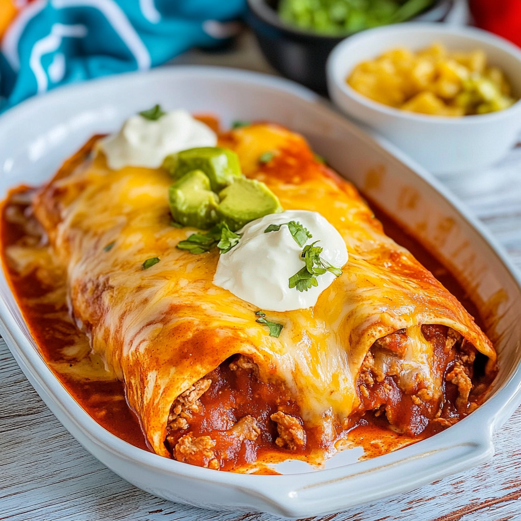 Smothered Beef Burritos