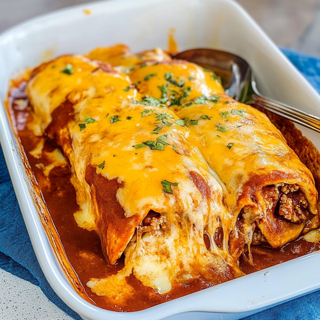 Smothered Beef Burritos