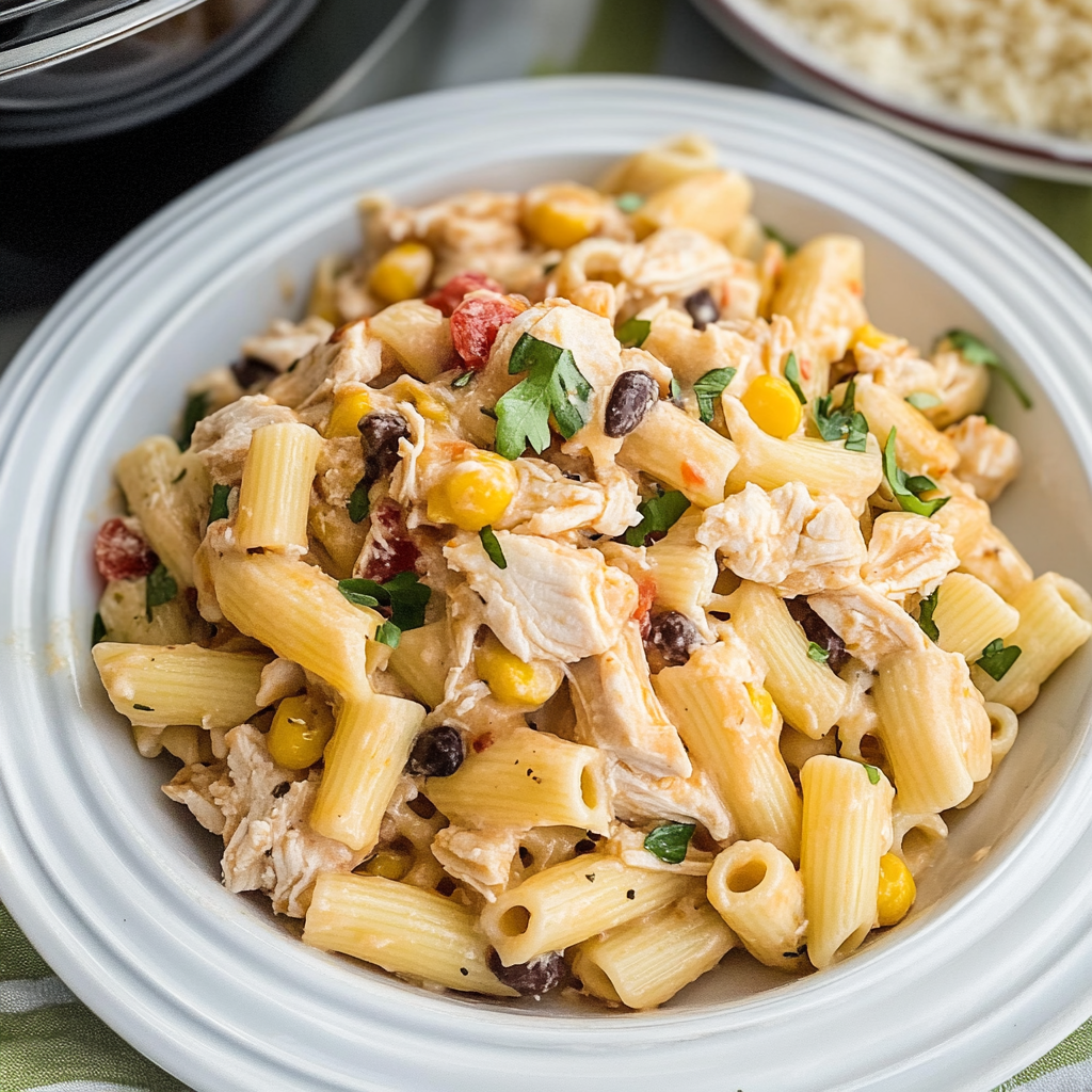 Southwestern Cheesy Chicken Pasta