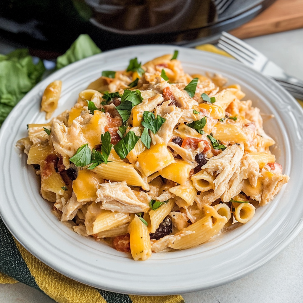 Southwestern Cheesy Chicken Pasta