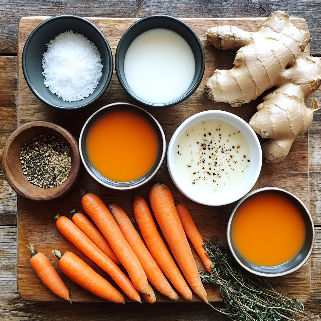 Sweet Carrot Ginger Soup ingredients