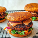 Sweet Potato Black Bean Burger with Chipotle