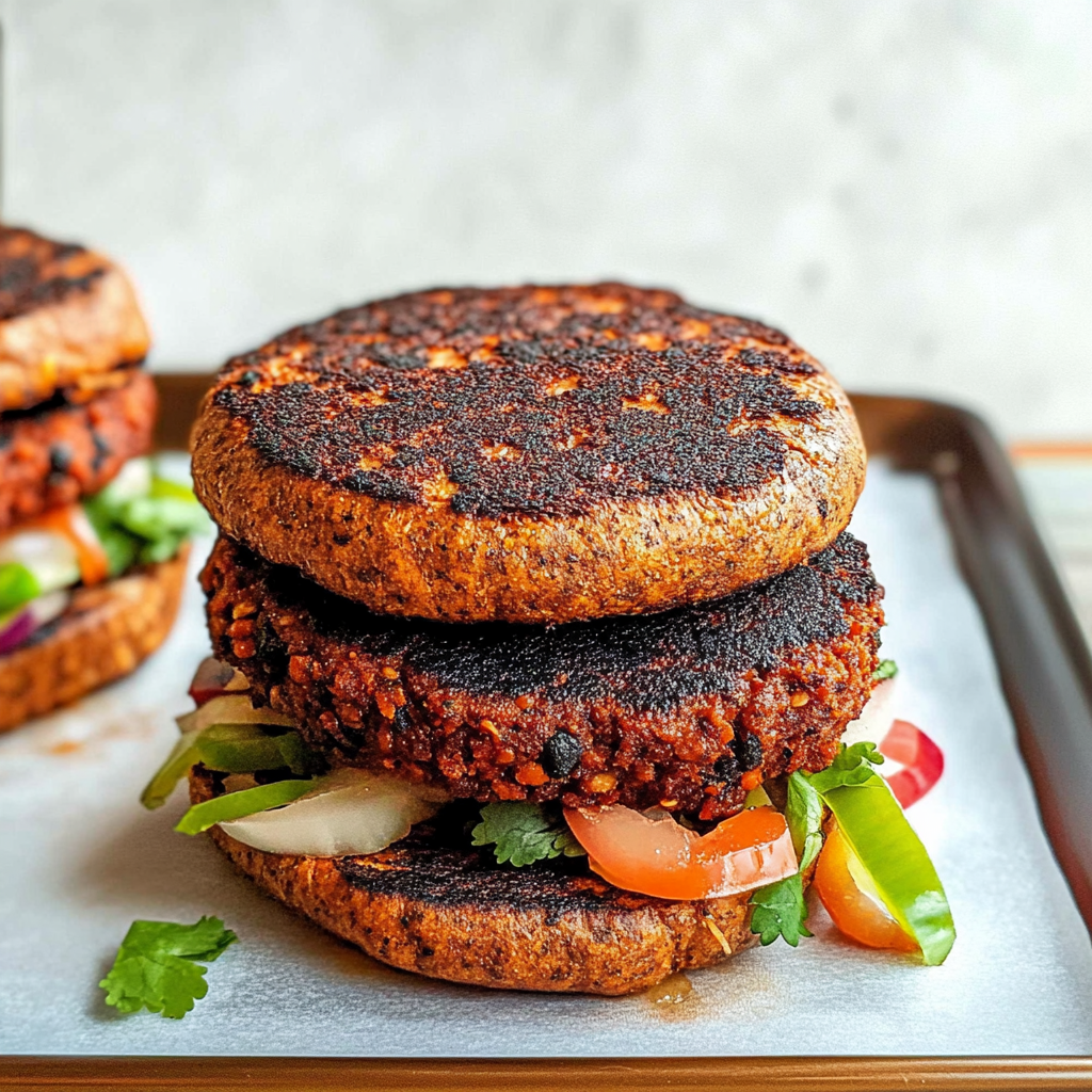 Sweet Potato Black Bean Burger with Chipotle