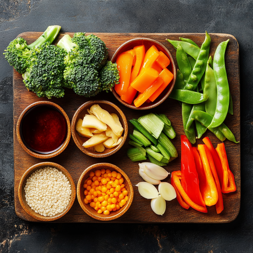 Vegetable Stir Fry ingredients