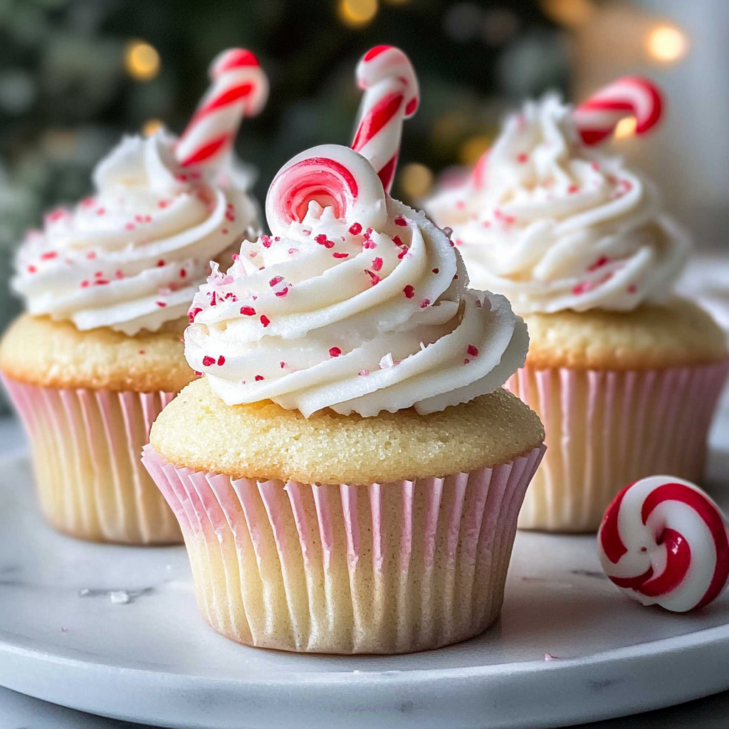 White Chocolate Peppermint Cupcakes