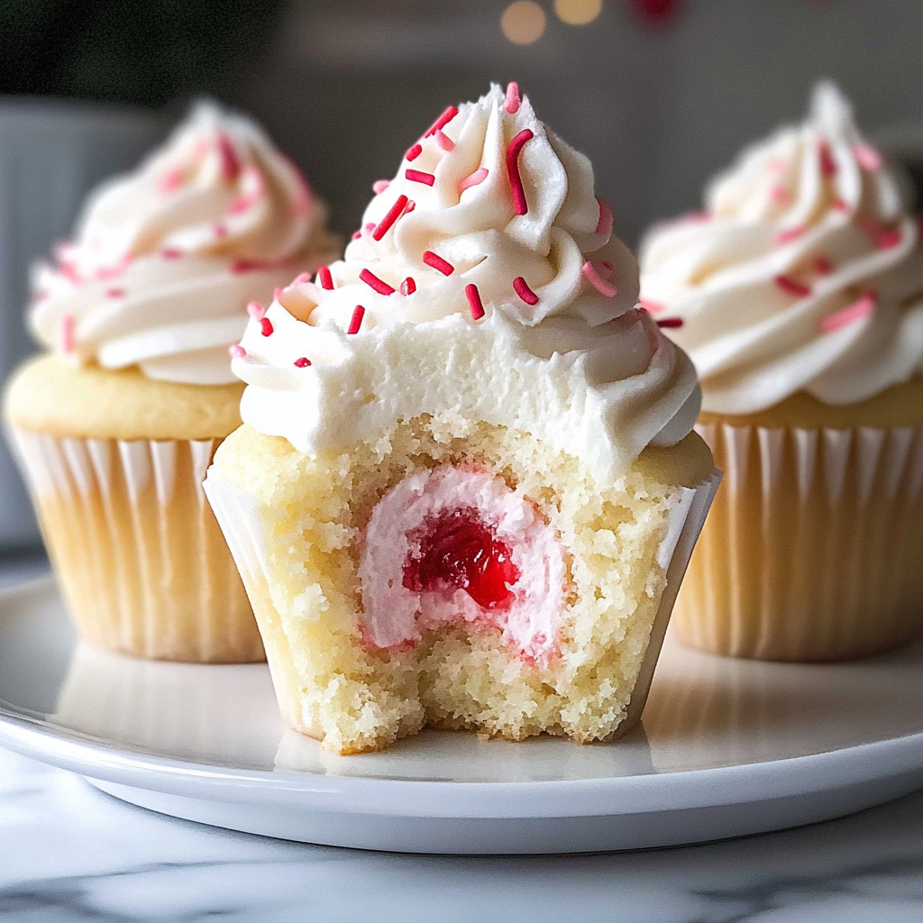 White Chocolate Peppermint Cupcakes
