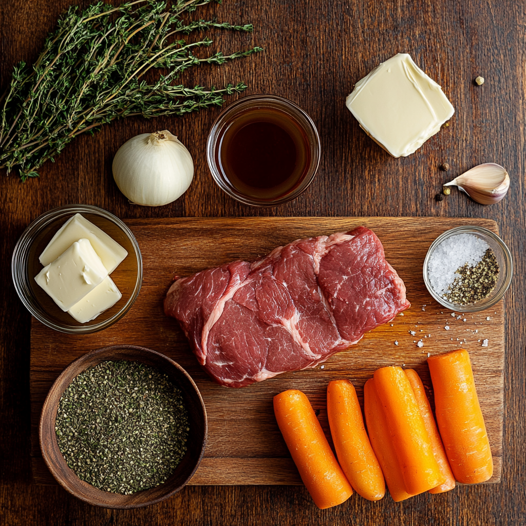 Worcestershire Butter Pot Roast ingredients