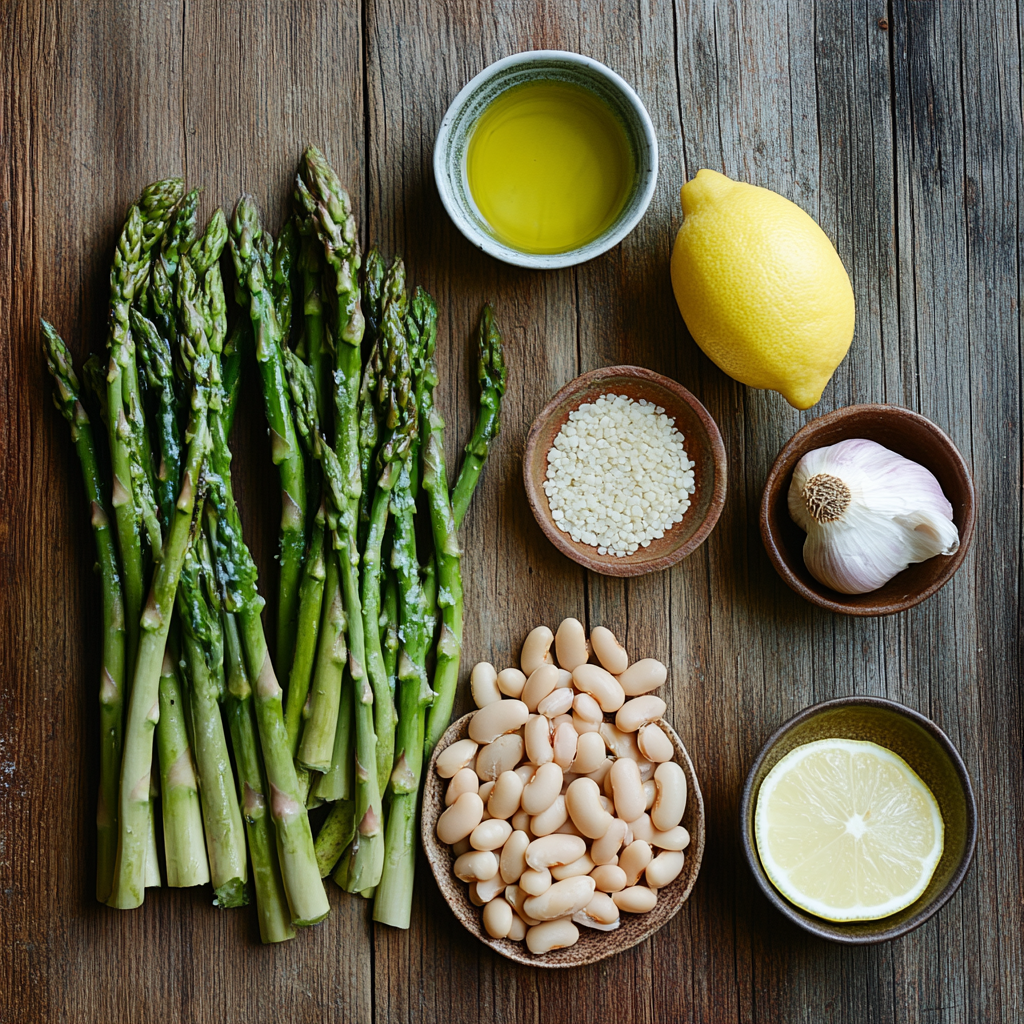Lemon Asparagus White Bean Soup