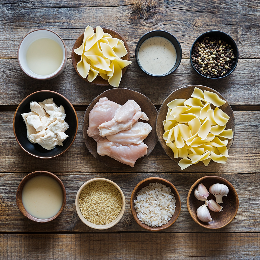 Slow Cooker Chicken Tetrazzini