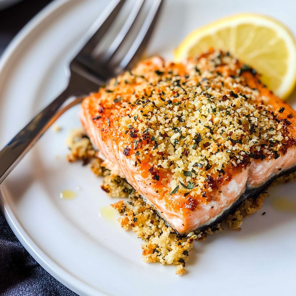 Air Fryer Panko Crusted Salmon
