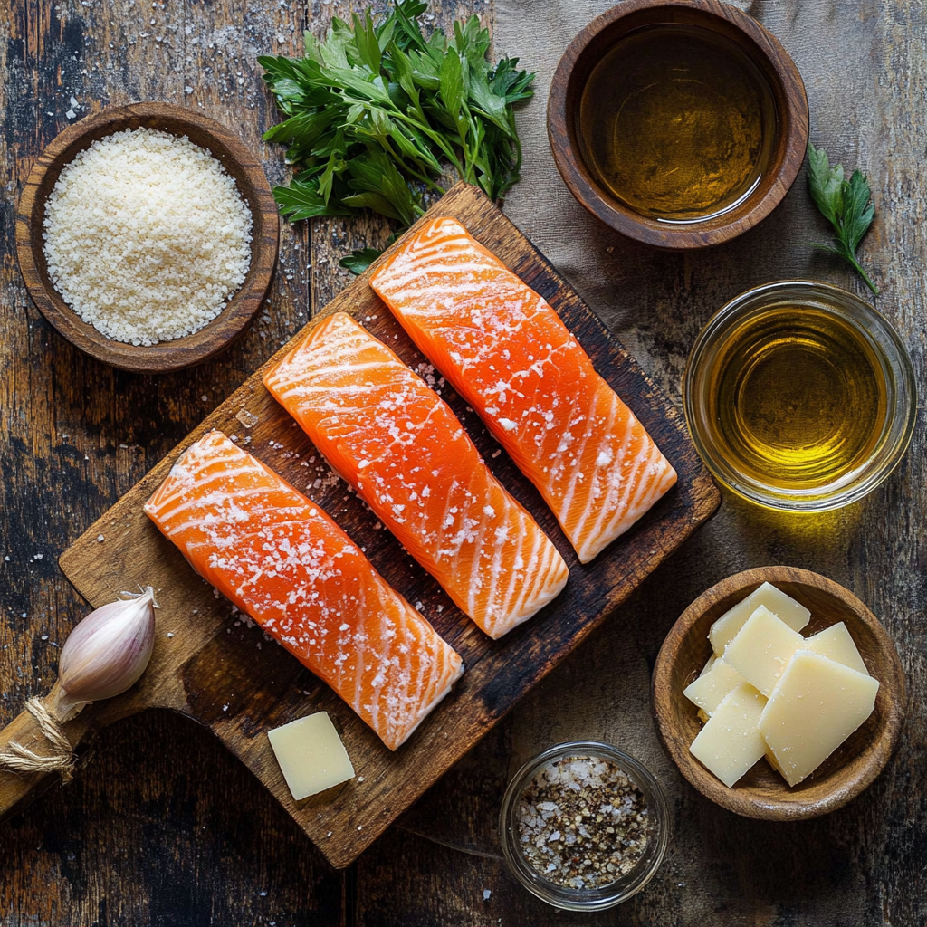 Air Fryer Panko Crusted Salmon ingredients