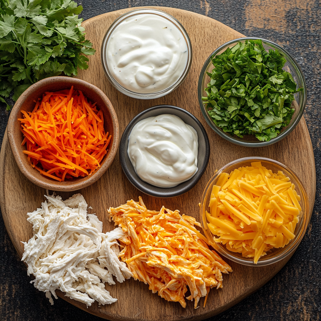 Buffalo Chicken Dip ingredients
