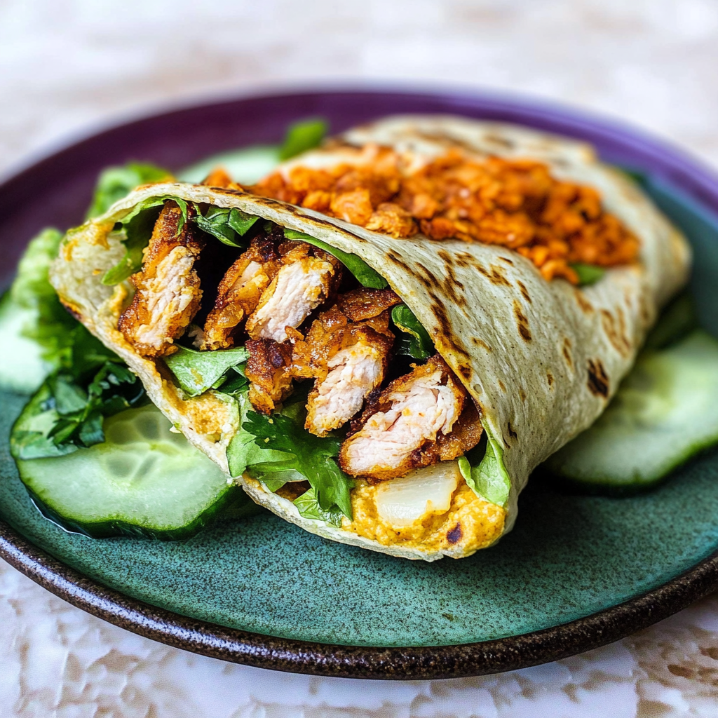 Chicken Hummus Wrap