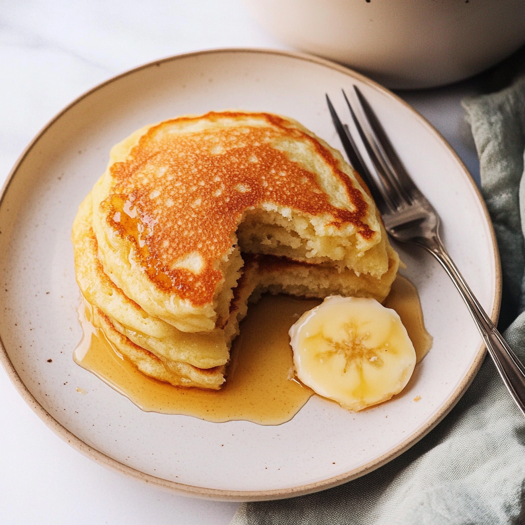 Fluffy Eggless Pancakes