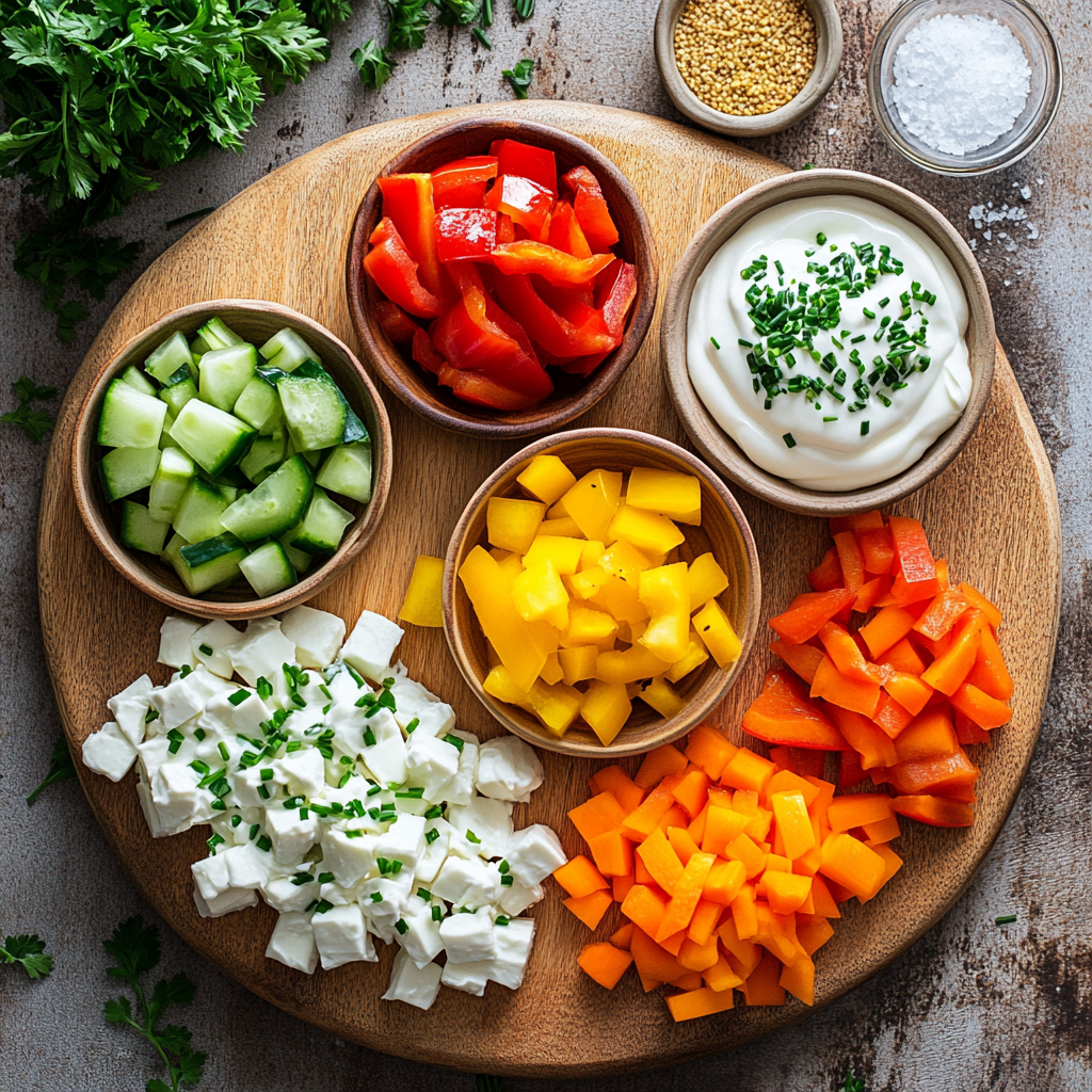 Garden Vegetable Spread ingredients