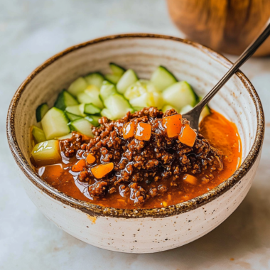 Ground Beef Hot Honey Bowl
