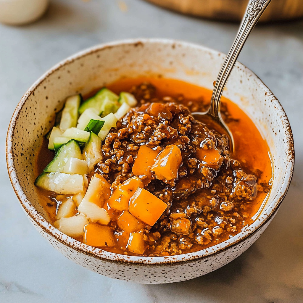 Ground Beef Hot Honey Bowl