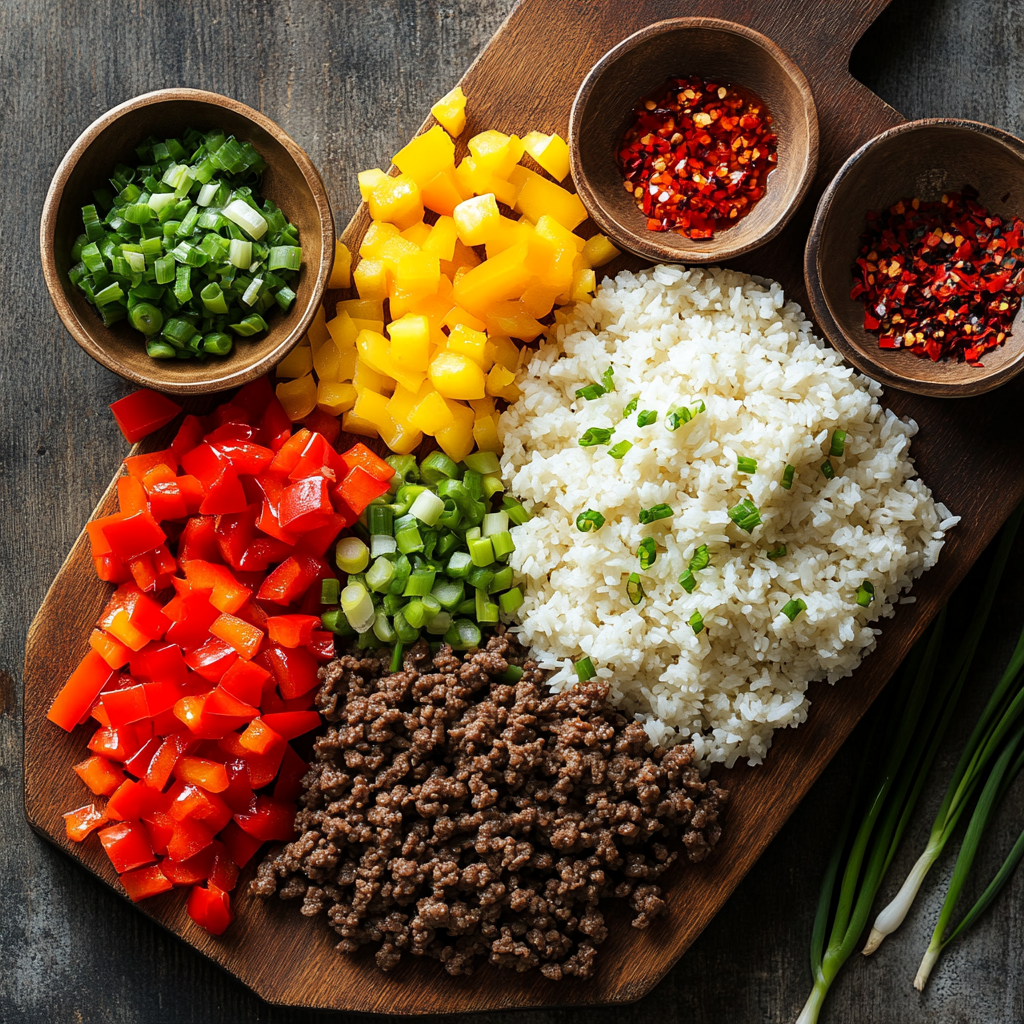 Ground Beef Hot Honey Bowl ingredients