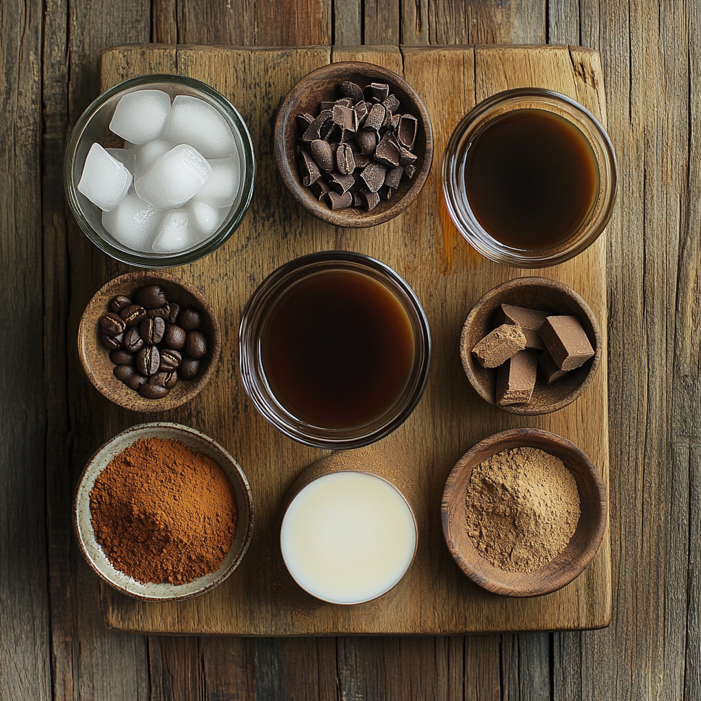 Homemade Iced Coffee ingredients