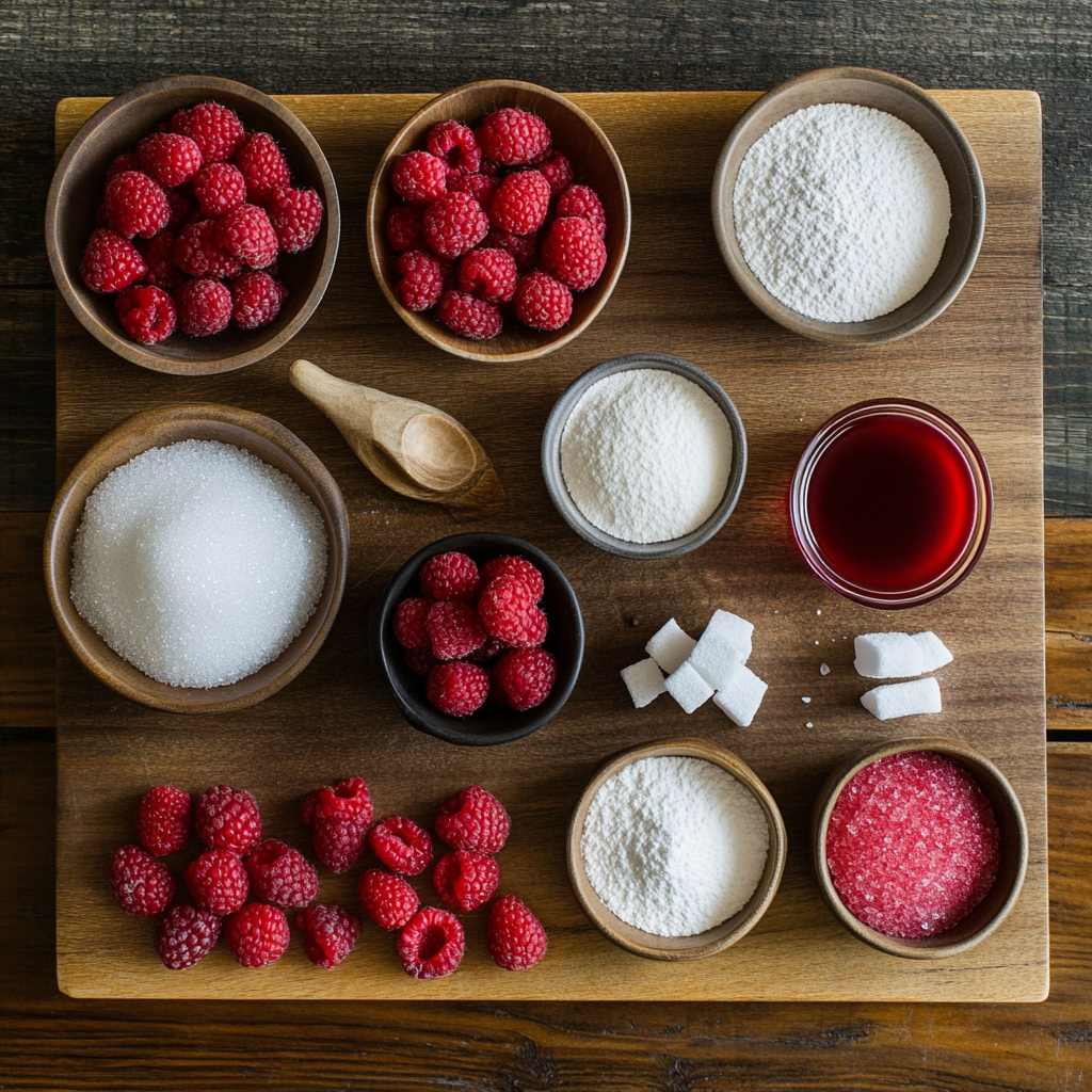 Homemade Raspberry Marshmallows ingredients