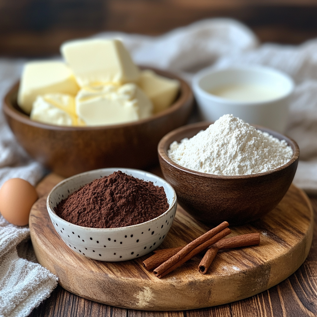 Mexican Chocolate Cinnamon Rolls ingredients