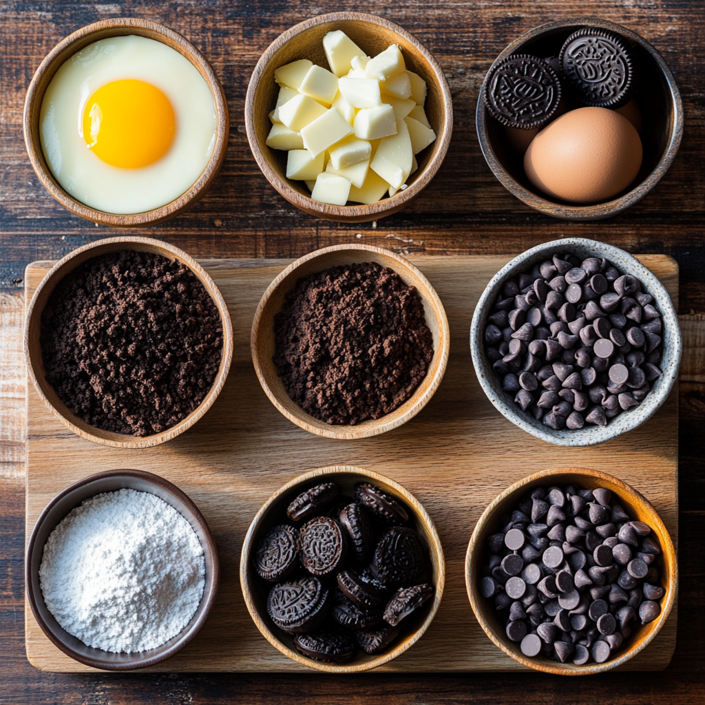 Mini Chocolate Cheesecakes ingredients