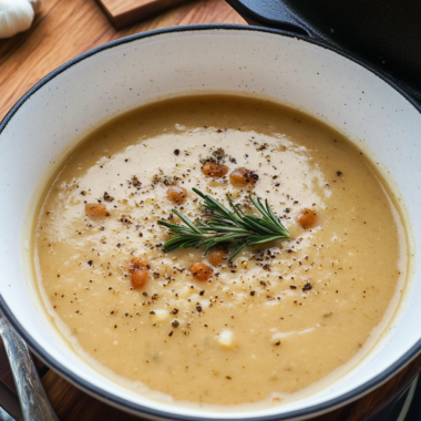 Rosemary Roasted Garlic Bean Soup