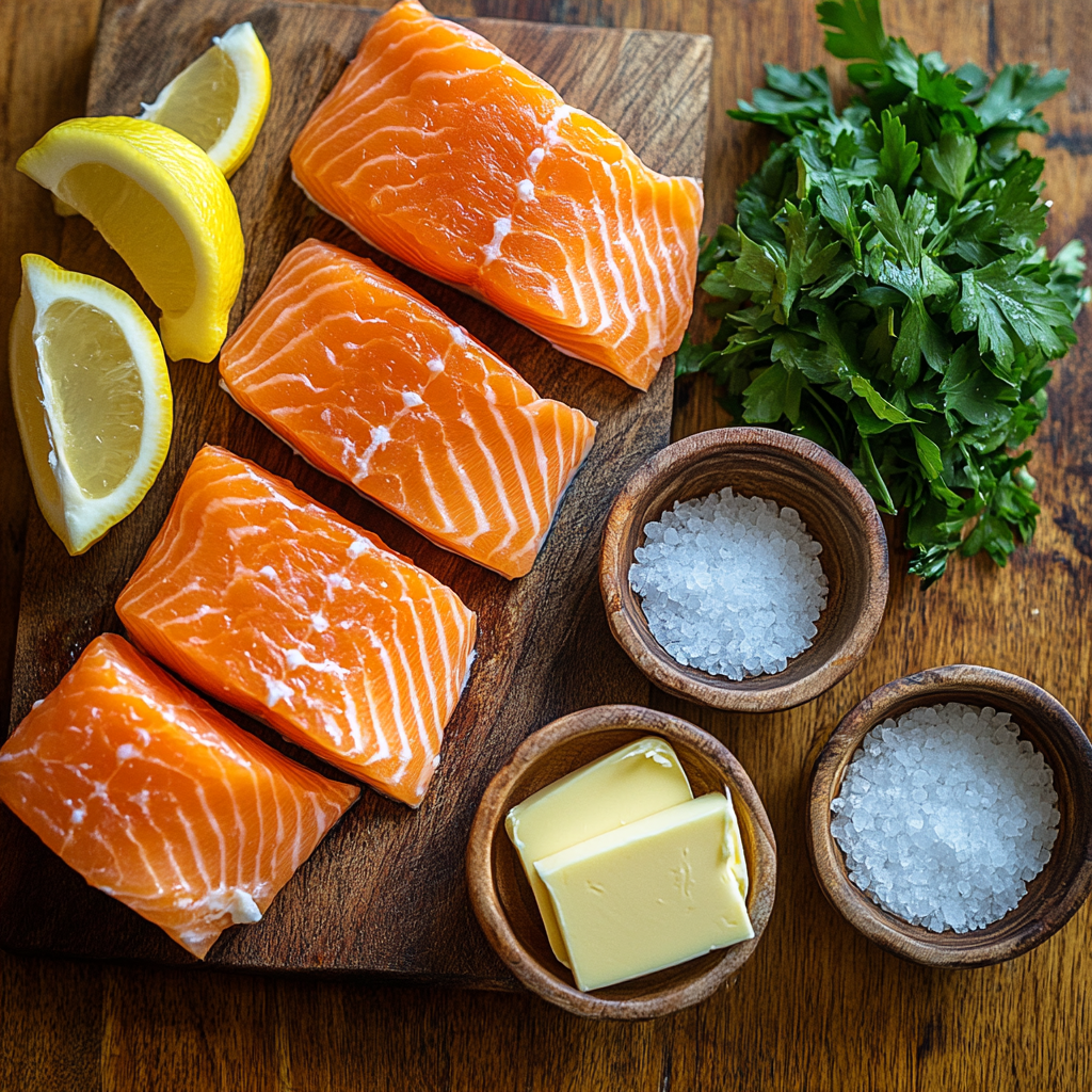 Salmon with Lemon Butter ingredients