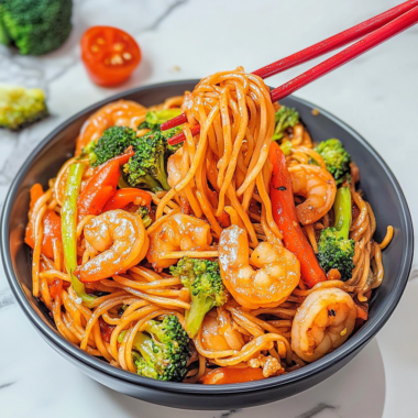 Shrimp and Veggie Lo Mein