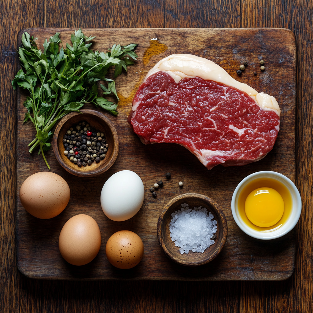 Steak and Eggs ingredients