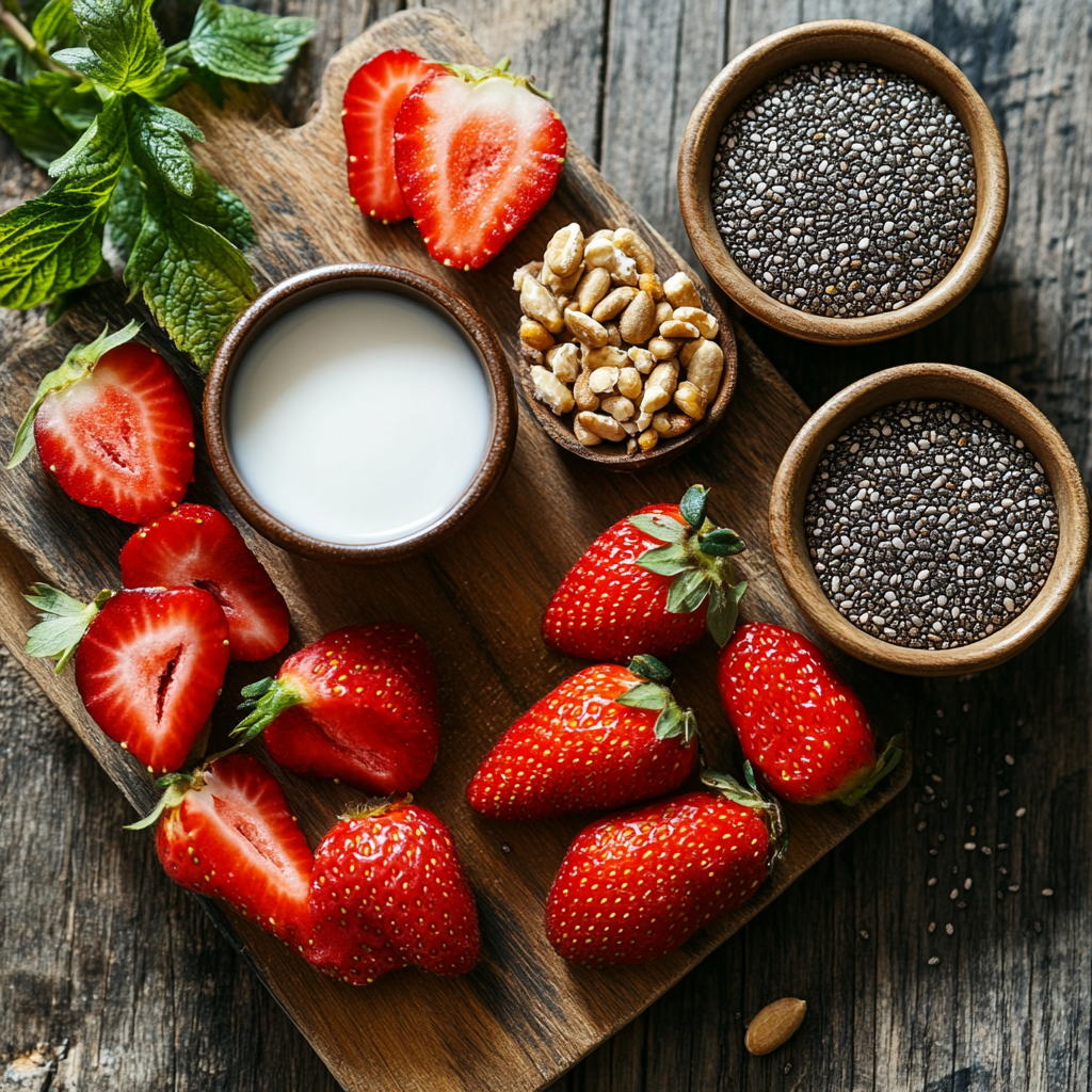Strawberry Chia Pudding ingredients
