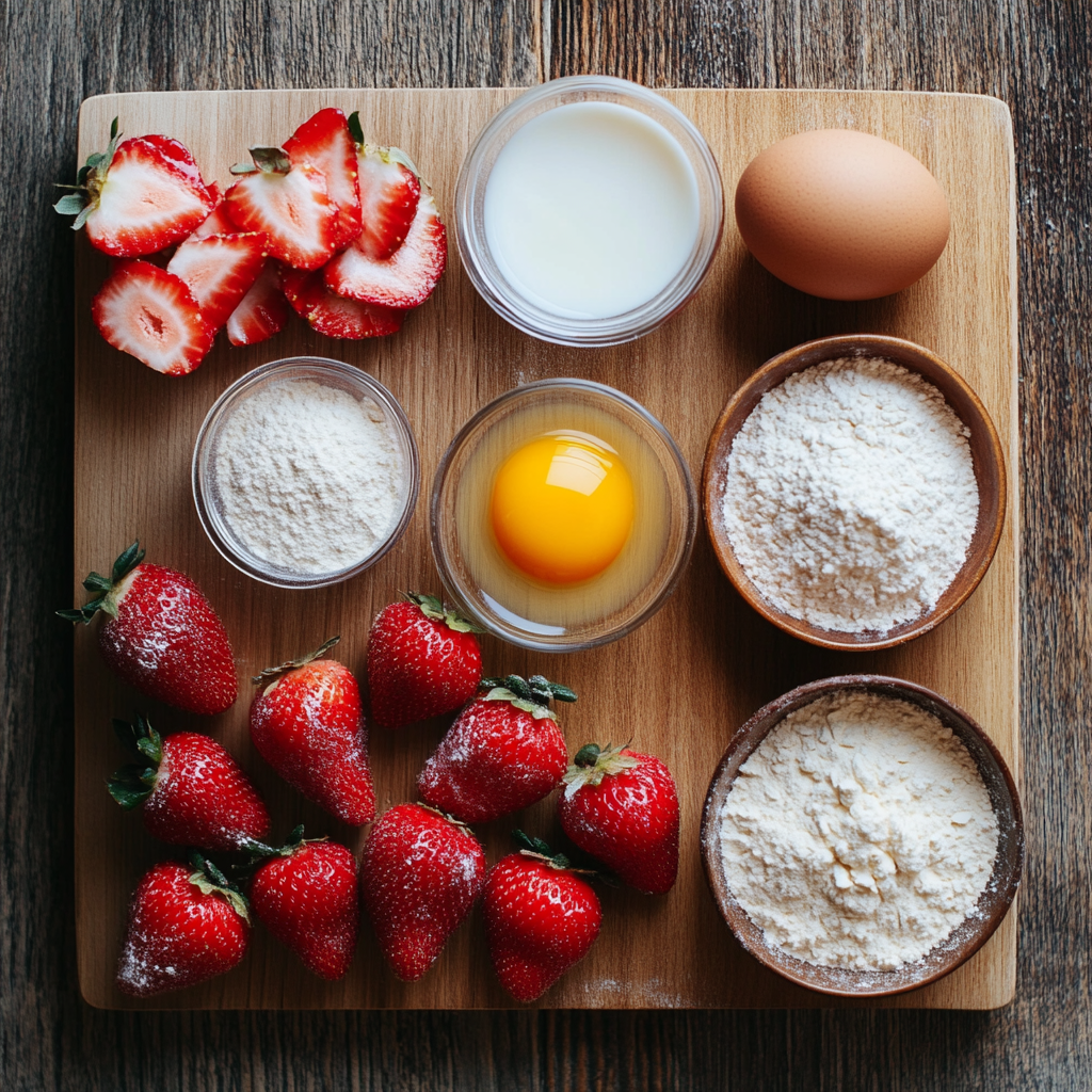 Strawberry Pancakes ingredients