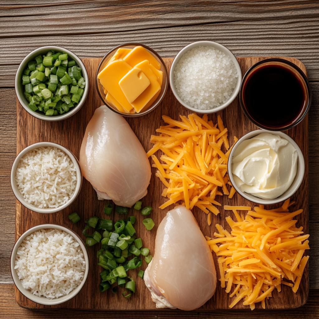 cheesy chicken and rice ingredients