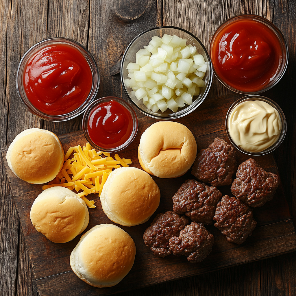 Cheeseburger Sliders ingredients